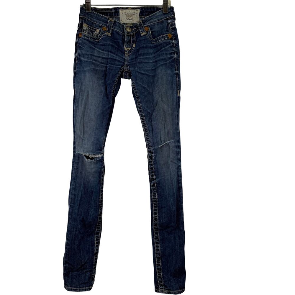 Big Star Women's Jenae Distressed Skinny Jeans Size 24R